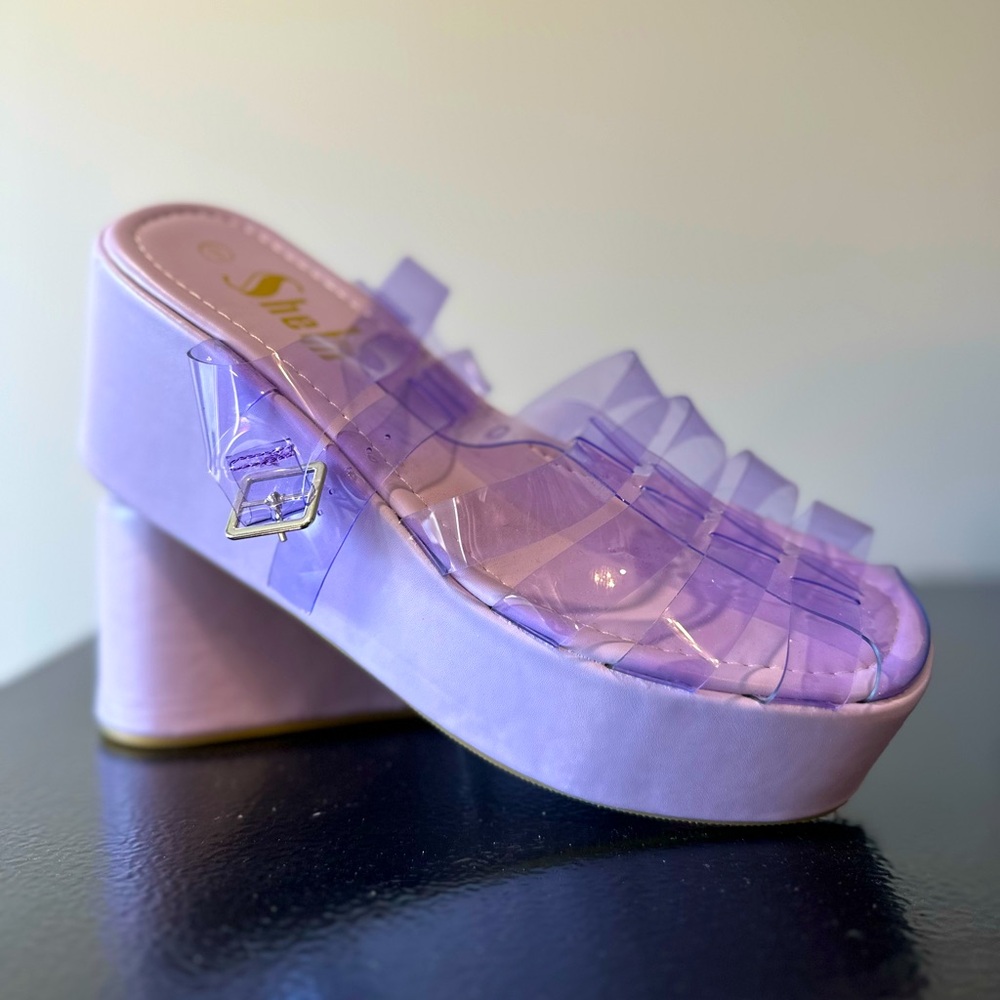 Ankle Jelly Strap Platform Sandal